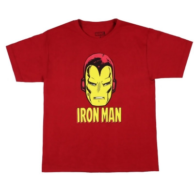 Marvel Boys Avengers Iron Man Big Face Superhero Costume T-Shirt 