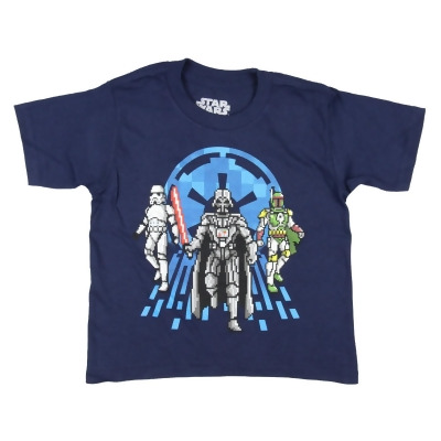Star Wars Toddler Boy's Stormtrooper Darth Vader Boba Fett Pixel Block T-Shirt 