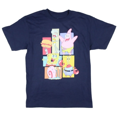 SpongeBob SquarePants Boy's Character Block Collage Youth T-Shirt 