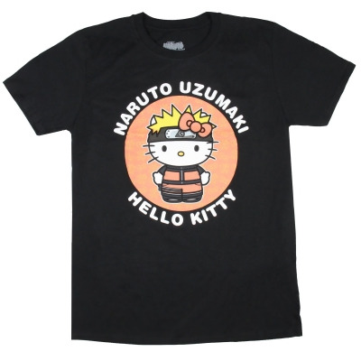 Naruto Shippuden x Hello Kitty Naruto Uzumaki Adult Short Sleeve T-Shirt 