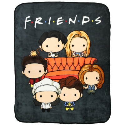 Friends TV Show Chibi Characters Micro Raschel Throw Blanket 46