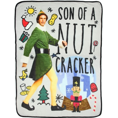 Elf Movie Son of A Nutcracker Buddy the Elf Micro Raschel Throw Blanket 46