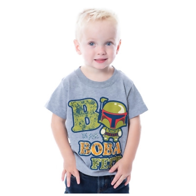 Star Wars Little Boys' - B is for Boba Fett Short Sleeve Toddler T-Shirt 