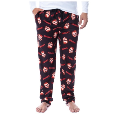 Chucky Mens' Face and Logo Toss Print Pajama Lounge Pants Sleepwear 