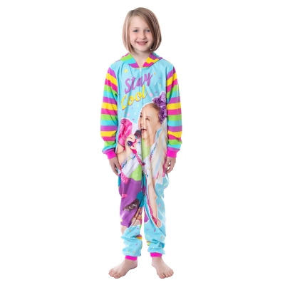 JoJo Siwa Girls' Stay Cool Zippered Sleeper Set Sleep Pajama Jumpsuit 