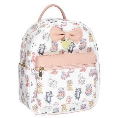 Disney Cats Saffiano Faux Leather Tote Bag Mini Backpack 