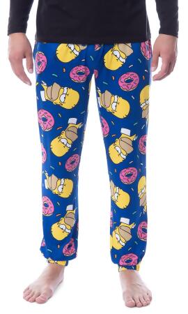The Simpsons Mens' Homer Sprinkles Donuts Sleep Pajama Jogger Pants 
