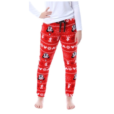 Disney Mickey Mouse Juniors' Fairisle Plush Fleece Sleep Lounge Pajama Pants 
