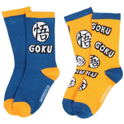 Dragon Ball Z Boys' Socks Goku Kame Symbols 2 Pairs Kids Athletic Crew Socks 
