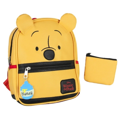 Disney Winnie The Pooh Hunny Lovin' Textured Faux Leather 3D Ears Mini Backpack 