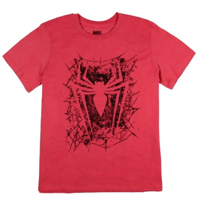 Marvel Boy's Spiderman Distressed Spider In Web Graphic Print T-Shirt 