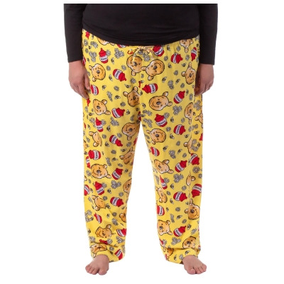 Disney Women's Plus Size Winnie The Pooh and Hunny Toss Print Pajama Pants 