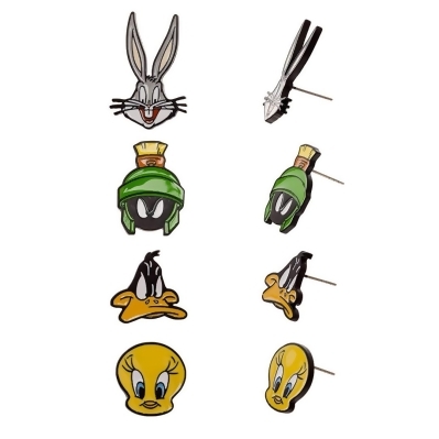 Looney Tunes Bugs Bunny Tweety Marvin The Martian Daffy Duck Earring Set 4 Pack 