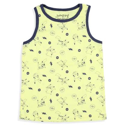 Seven Times Six Pokemon Boys' Pickachu Energy and Transparent Ball Allover Print Tank Top, 7, Boy's, Yellow