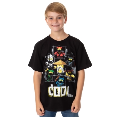 Lego Ninjago Movie Boys' Martial Arts Be Cool Fool Graphic Print T-Shirt 