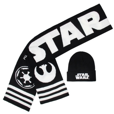 Star Wars Galactic Empire Rebel Alliance Warm Winter Knit Scarf & Beanie Set 