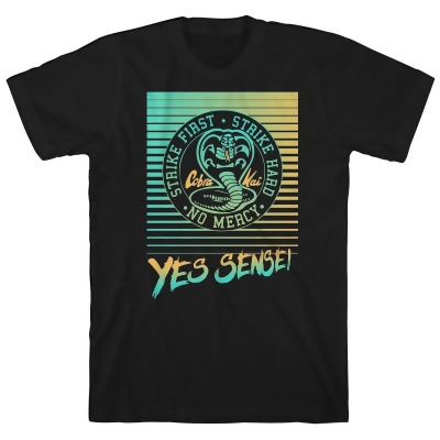 Cobra Kai Boys' Yes Sensei Strike First Strike Hard No Mercy Graphic T-Shirt 