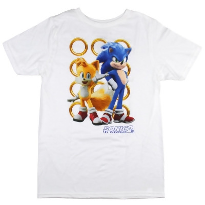 Sonic The Hedgehog 2 Boys' Tails And Sonic Golden Rings Licensed T-Shirt 
