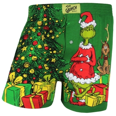 Dr. Seuss Men's The Grinch And Max Don't Be A Grinch Boxers Underwear 