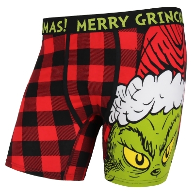 Dr. Seuss The Grinch Merry Grinchmas Santa Grinch Boxer Briefs Underwear 