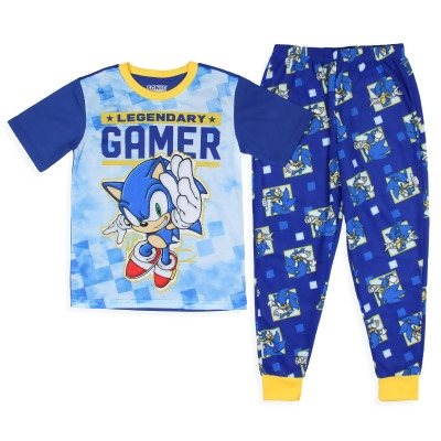 Sonic The Hedgehog Boys Legendary Gamer Short Sleeve 2 Pc Pajama Set 