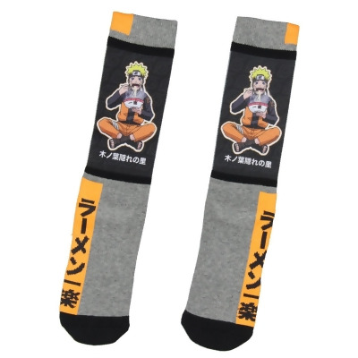 Naruto Shippuden Socks Anime Manga Men's Ichiraku Ramen Athletic Crew Socks 