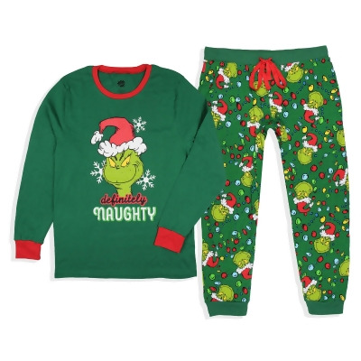 Dr. Seuss How the Grinch Stole Christmas Lights Matching Family Pajama Set 