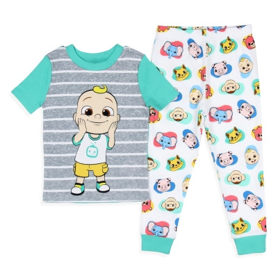 CoComelon Toddler Boys' JJ's Animal Friends Short Sleeve And Pant Pajama Set 