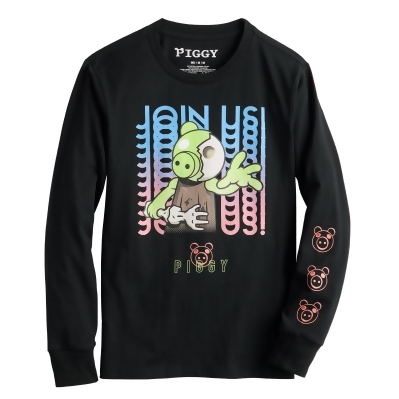 Piggy Boy's Join Us! Survival Horror Game Graphic Long Sleeve T-Shirt 
