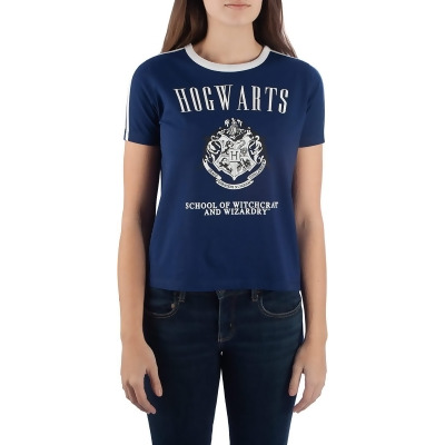 Harry Potter Juniors' Hogwarts Striped Ringer T-Shirt 