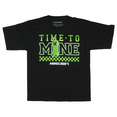Minecraft Big Boy's Creeper Time To Mine Ombre Green Graphic T-Shirt 