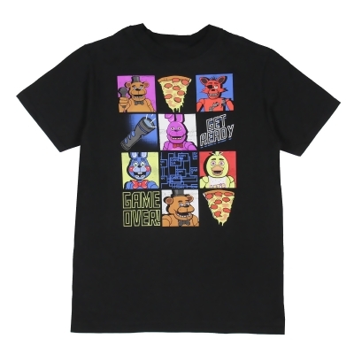 Five Nights at Freddy's Big Boy's Colorful Graphic Tile Grid T-Shirt 