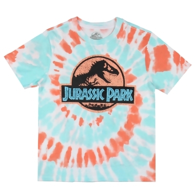 Jurassic World Boy's Jurassic Park Logo Tie Dye Short Sleeve T-Shirt 