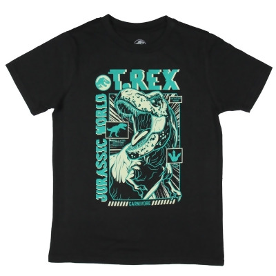 Jurassic World Boys' T-Rex Carnivore Dino Design Graphic T-Shirt 