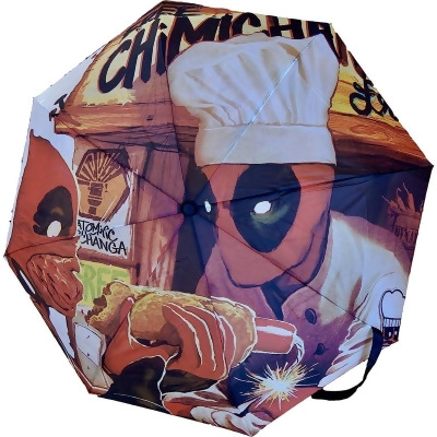 Marvel Deadpool Compact Umbrella Chimichanga Sauce Bottle Umbrella Hard Case 