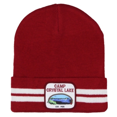 Friday The 13th Beanie Camp Crystal Lake Sign Patch Knit Beanie Hat Cap 