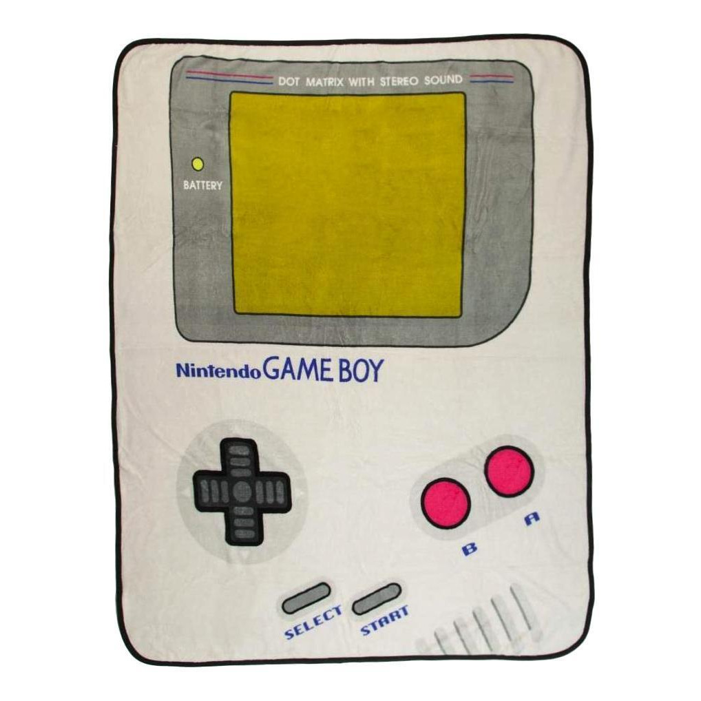 Bioworld Nintendo Game Boy Handheld Game Console Fleece Throw Blanket 45
