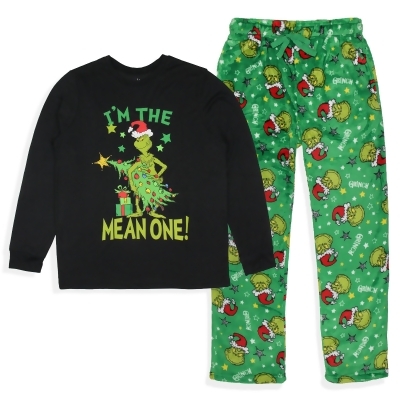 Dr. Seuss The Grinch Men's I'm The Mean One Adult Lounge Pajama Sleep Set 