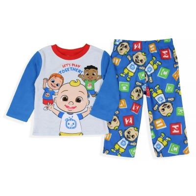 CoComelon Toddler Boys' Let's Play Long Sleeve Pajama Shirt Pants Set 