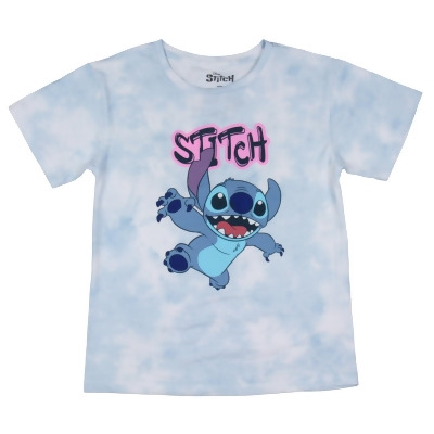 Disney Lilo And Stitch Girls' Dancing Stitch Tie Dye Kids T Shirt Tee 