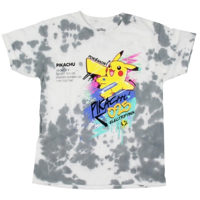Pokemon Boys' Pikachu Graffiti Tie-Dye Youth Graphic T-Shirt 
