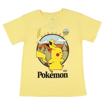 Pokemon Boys' Pikachu Outdoor Vintage Post Card Youth Graphic T-Shirt 