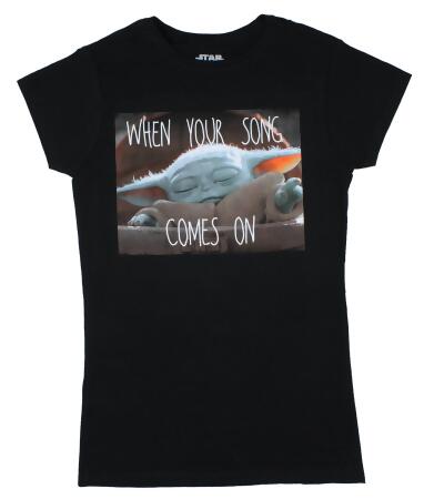 Star Wars Juniors The Mandalorian Baby Yoda When Your Song Comes On T-Shirt 