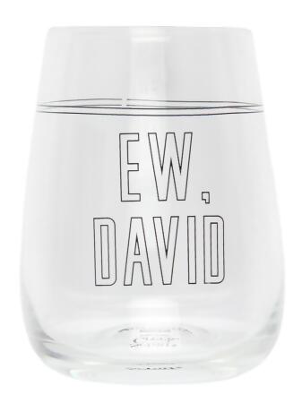 Schitt's Creek Merchandise Ew David Rose 16 Oz. Stemless Wine Glass 