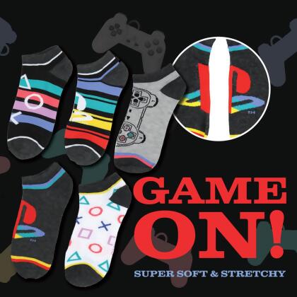 PlayStation Socks Video Game Console 5 Pack Adult No Show Ankle Socks alternate image