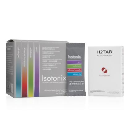 The Ultimate Isotonix® Protocol - Includes Isotonix Daily Essentials Packets (30 Packets); Fast Dissolving Raspberry H2TAB (30 Tablets)