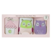 Baby Owl Bib Gift Box, Pink (Set of 3) Baby Owl Bib Gift Box, Pink (Set of 3)