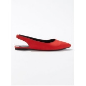 Womens Luna Red Pointed Toe Slingback Shoes, RED Womens Luna Red Pointed Toe Slingback Shoes, RED