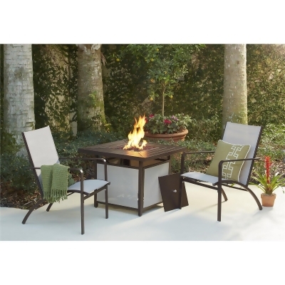 Outdoor Cosco Stone Lake Steel 3 Piece Patio Conversation Set With