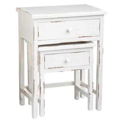 Evergreen Enterprises Nested Side Table With Decorative Drawer